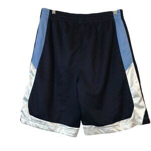 NBA Authentic Basketball Shorts Mens L 34 X 10 Navy Blue & Light Blue Polyester